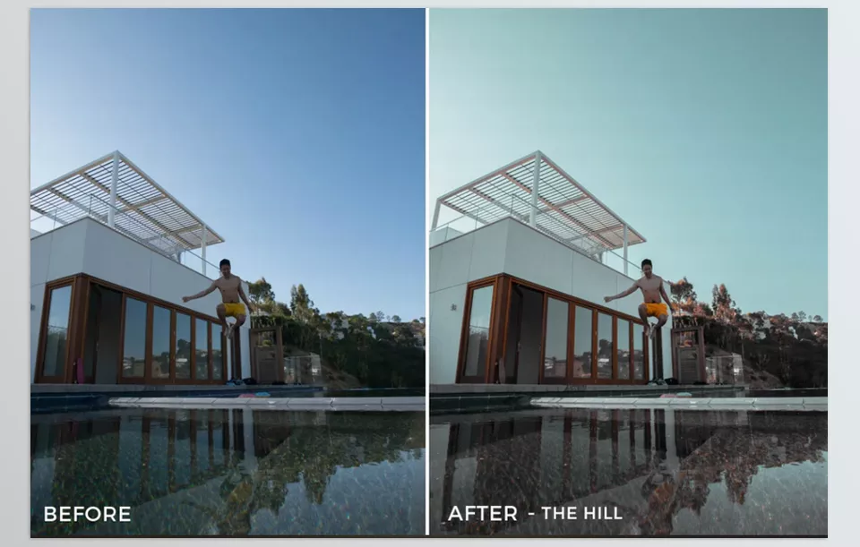Seantfr Lightroom Presets - Transform your photos with “The Hills,” offering a cool, vintage look.