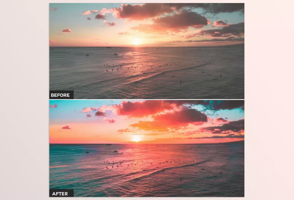 Sunset photography Lightroom Presets - unique results