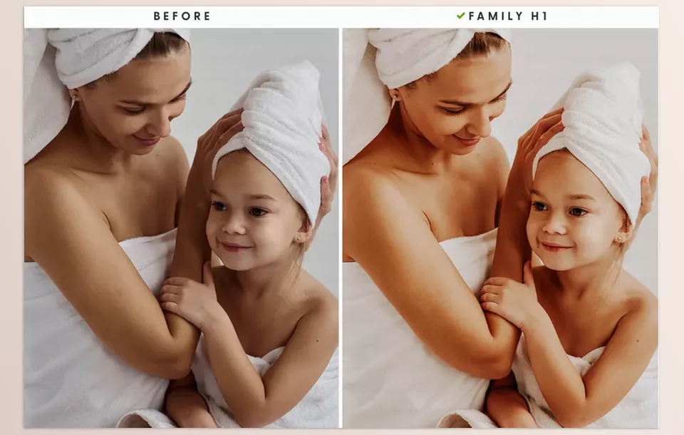 CreativeMarket - Happy Family – Lightroom Presets - Lightroom (desktop and mobile) and Photoshop Camera Raw presets, ensuring users can work flexibly across devices.