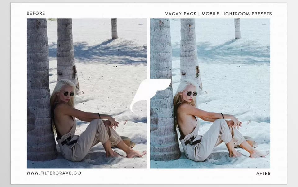 Vacay Mobile Lightroom Presets - It takes just one click!