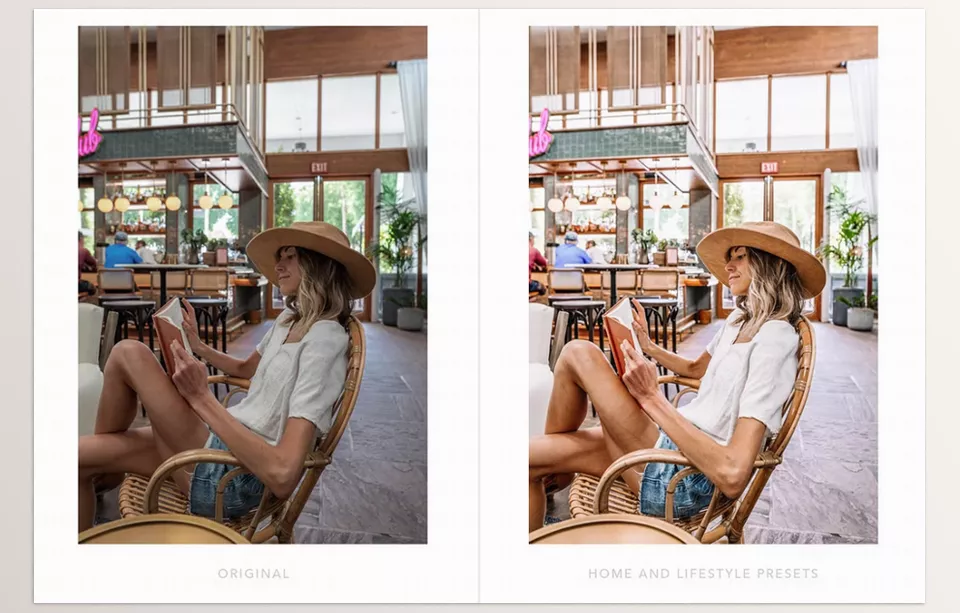 Indoor Home Lightroom Mobile Presets - Create a cosy atmosphere in your home photos with just one click.
