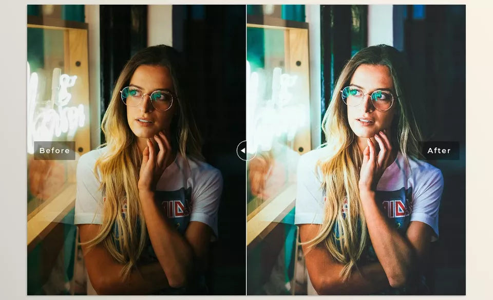 Creative Market - Neon Light Pro Lightroom Presets - Create stunning portraits with rich, vivid colours and perfect exposure.