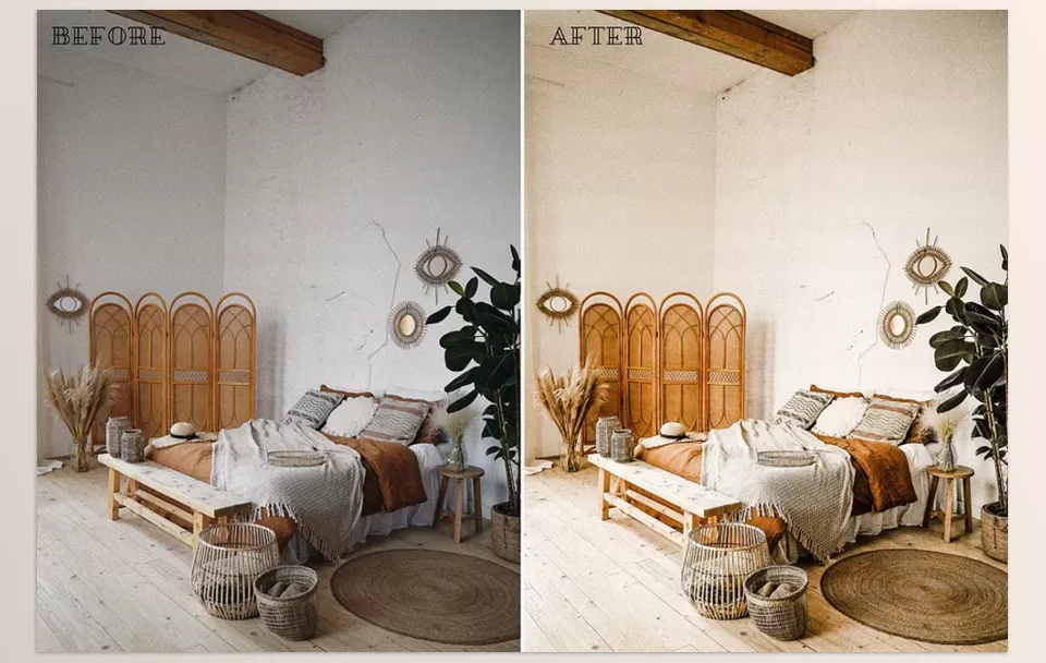 Creative Market - Bohemian Lightroom Presets - Turn everyday scenes into soft, cinematic memories with just one click.