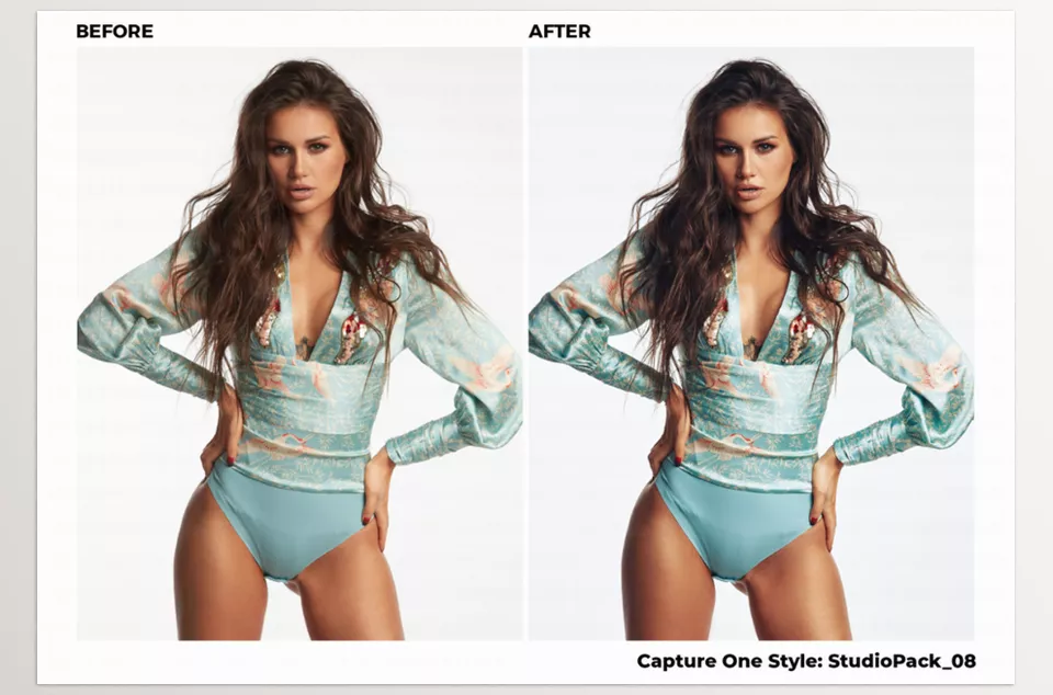 Fashion Styles for Capture One Studio Pack - Cool color shifts combined with refined contrast create a sleek, modern look that highlights the textures and fabrics.