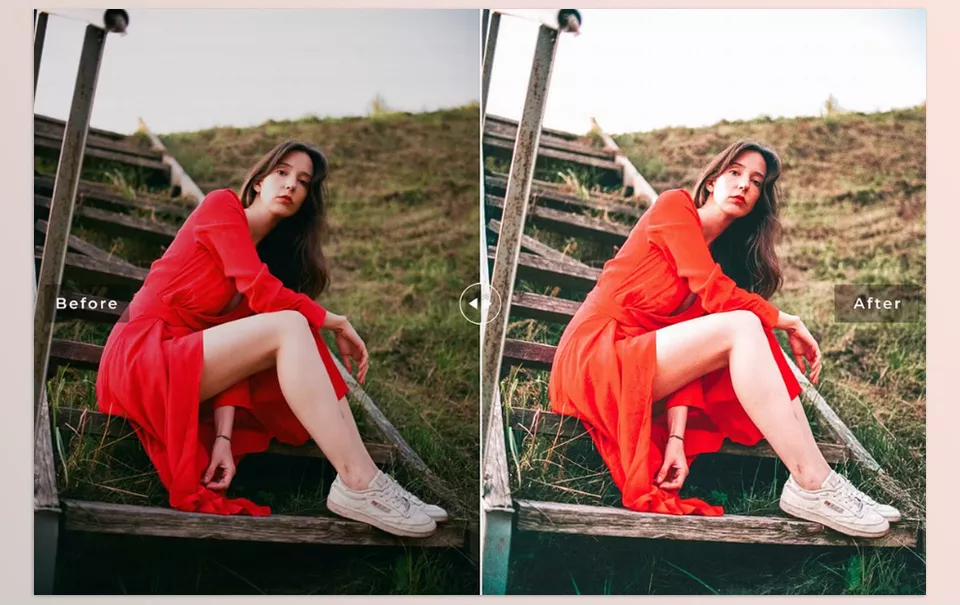 Falu Red Pro Lightroom Presets - Easily editable effects.