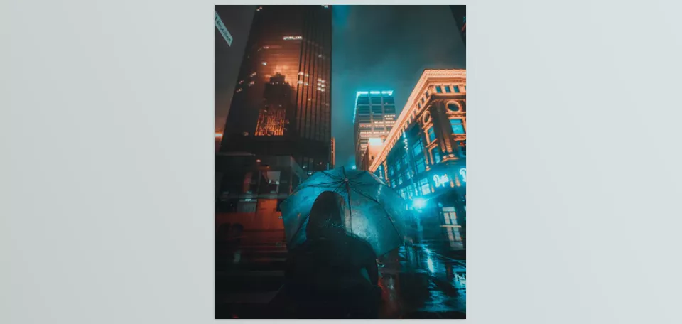 Thelutbay - NIGHT CITY - Reflections and shadows come alive with deep color contrast, capturing the quiet intensity of night.