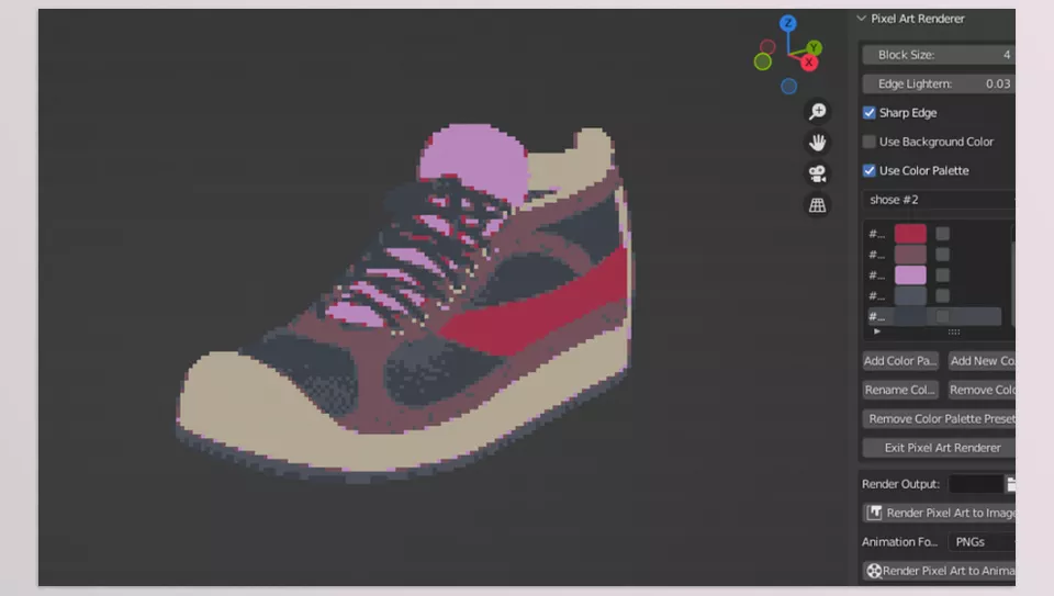 Pixel Art Renderer - A nice result of pixel art!