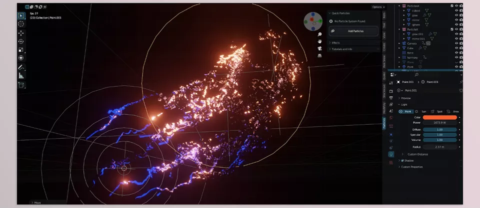 Quick Particles Addon - Cool particle Objects, Glowing, Mirror, etc.