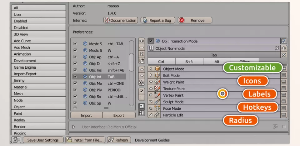 Pie Menu Editor - Fully Customizable!