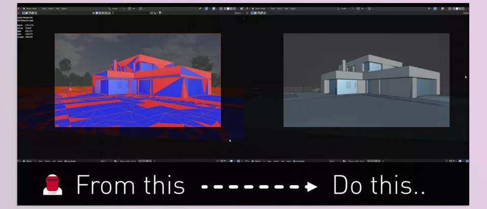 Blender - Cleaner - Remove duplicate vertices and unify the normals outwards.