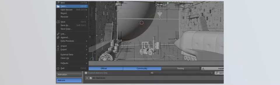Blender Market - Open Solid - Automatically switches the viewport to "Solid" mode when opening new .blend files.