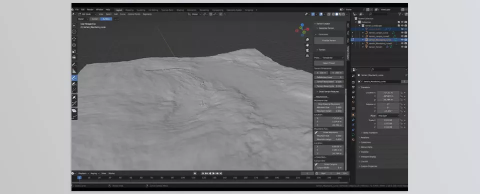 Terrain Creator - Enables precise control over terrain elements such as mountains and valleys.