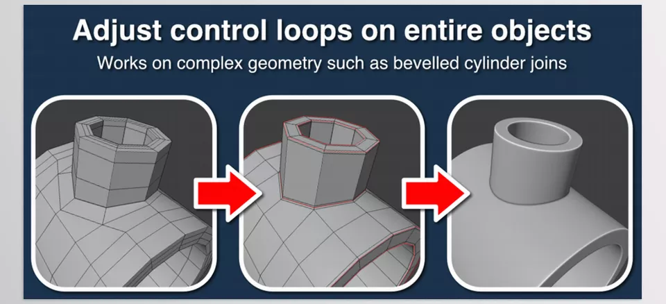 Powerslide - Select primary edges and PowerSlide will find and adjust all supporting edges.