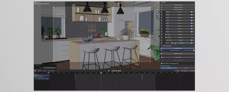 Polyviews Easy View Manager - Easily transition between saved static views and animated scenes.