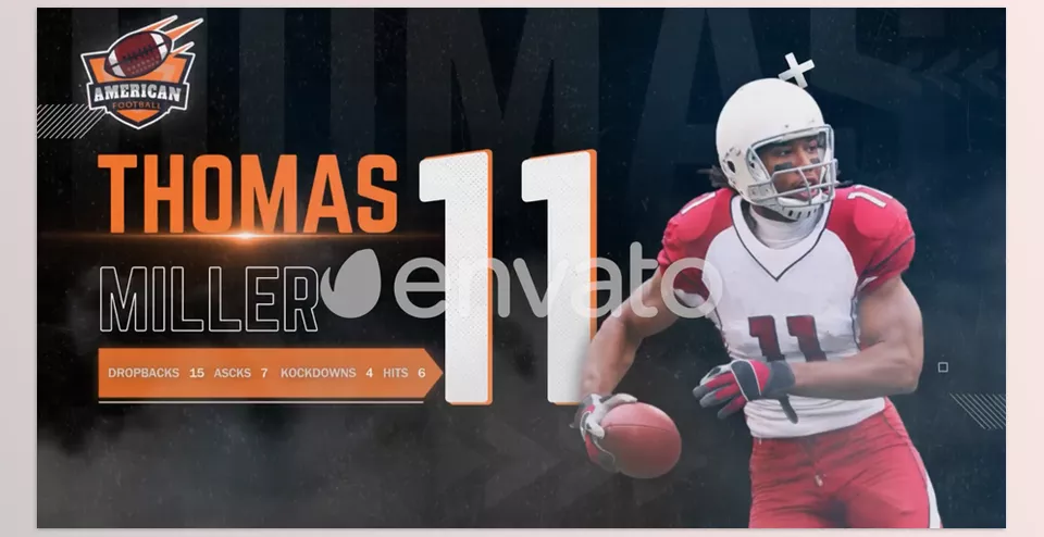 Sports Player Introduction - Perfect for video editors needing to create a sporty intro for a national team, college player introductions, or team highlights.