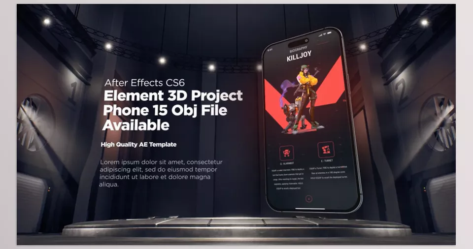 E3D Phone App Promo by Royal Motion - Showcase your app in style with captivating 3D animations that grab attention.