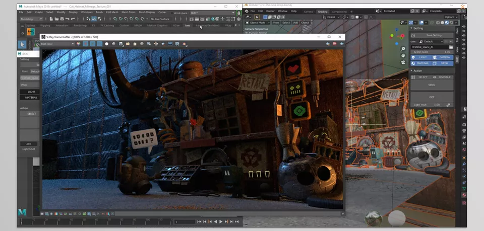 Blender Maya Converter - This tool is designed for artists needing a seamless way to transfer scenes between Blender and Maya.