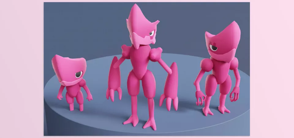 Monsters Pack 04 - All characters have several forms of evolution which drive their progression throughout the game.