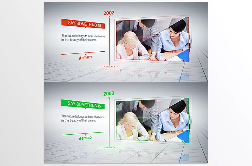 Business Timeline - Custom theme color you want!