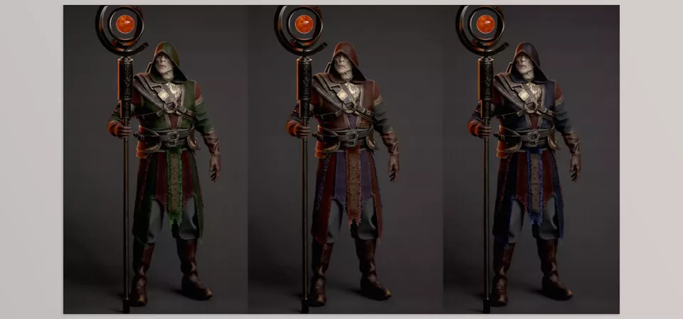 Unity Asset - 3D Wizard - A low poly model for your game, ideal for use in RPGs, shooters, and other projects.