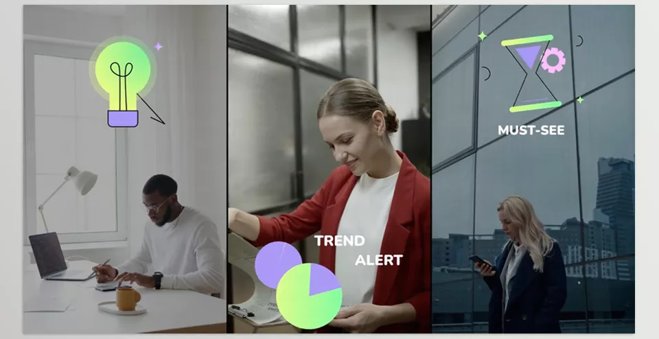 Business Icons And Titles for After Effects - Easily adjust colors with the color controller and switch text displays using handy checkboxes.