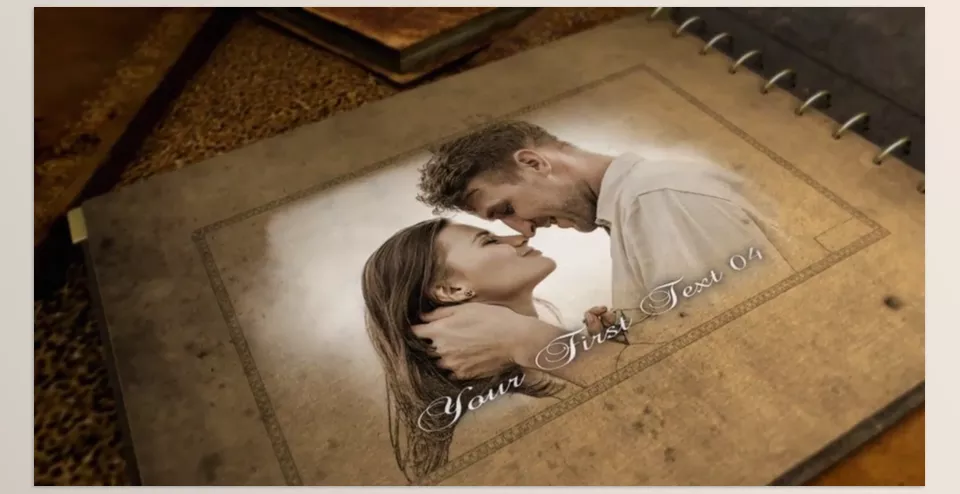 Golden Memories Album - Over 30 Video Or Image Place Holders.