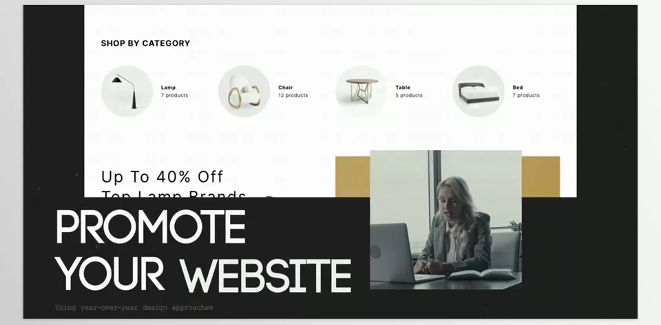 Minimalistic Website Promo - simply replace the text, add your media if needed, and enjoy the outcome.