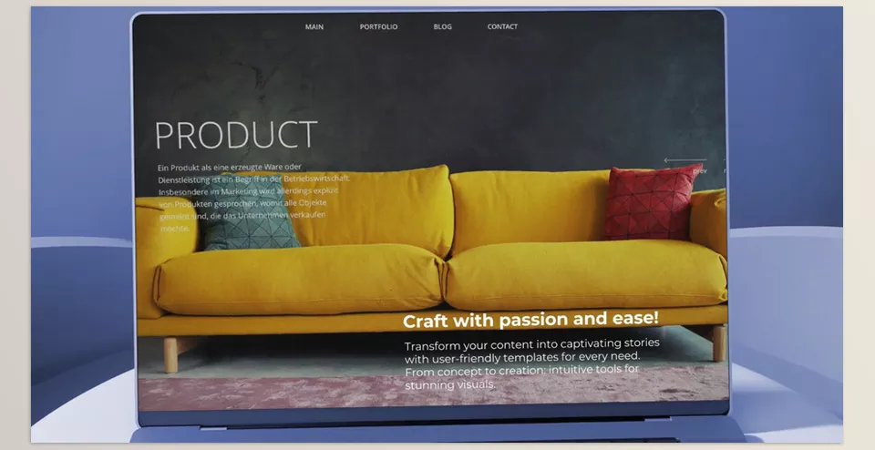 Laptop Mockup for Premiere Pro - easily insert media files into a convenient placeholder to display the content on your laptop screen.