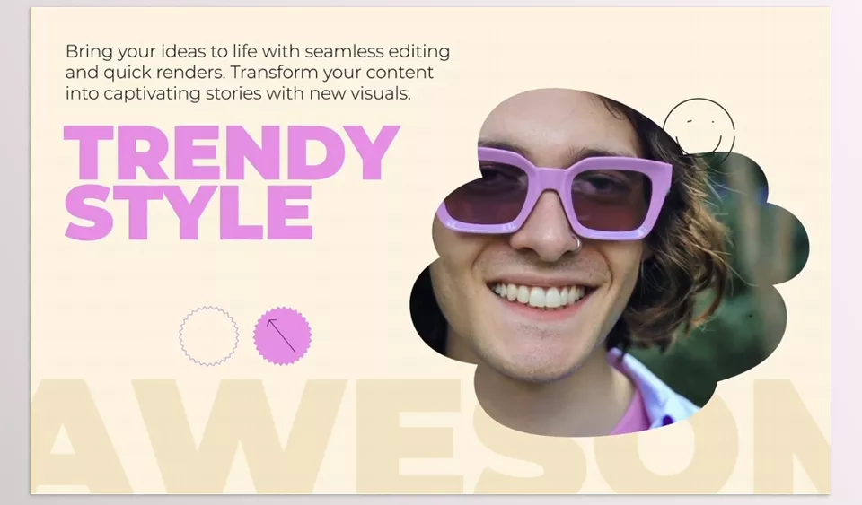 Smooth Liquid Slides for After Effects - Personalize every scene by incorporating your own media, modifying color schemes, and adjusting the text.