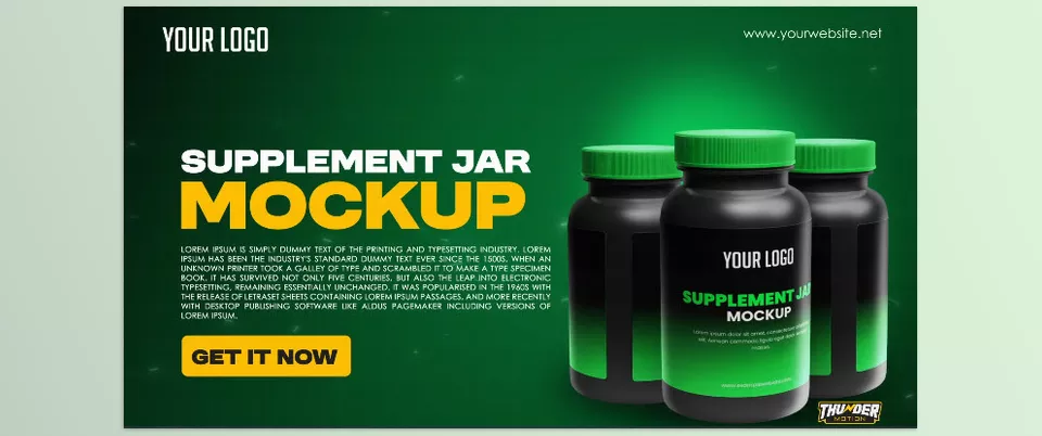 Supplement Jar Video Mockup - Highly customizable to fit various needs.
