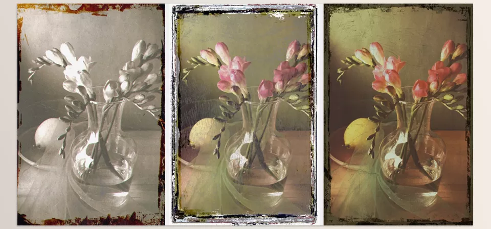 Chromatic Edges - Experience the subtle magic of photo processing using glass, silver, and paper plates, all created with just a few taps to showcase your unique photograph.
