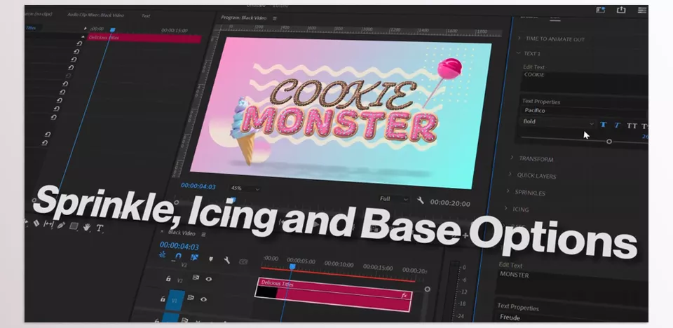 Delicious Titles - Complete with elements like ice cream cones, lollipops, and other tasty visuals.