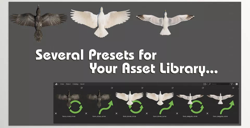 Flock Generator - Several presets for your asset library!
