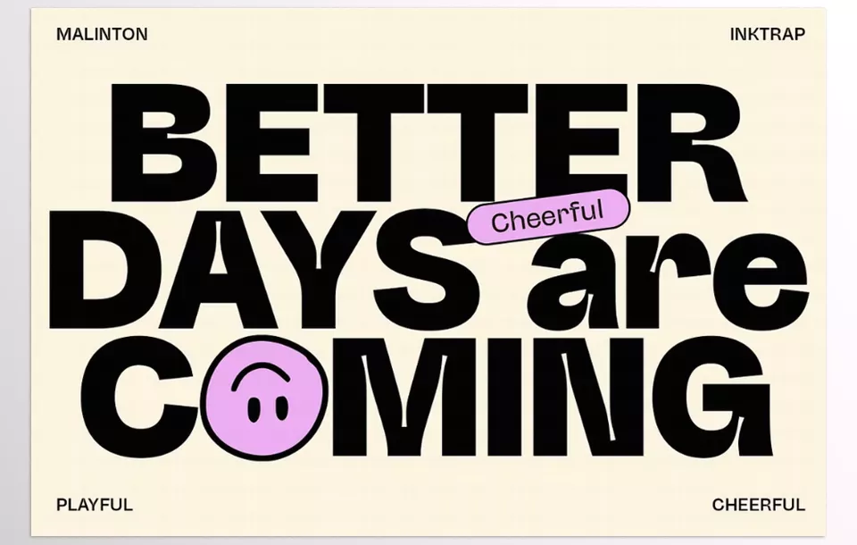 Malinton Display Sans Font Family - it's a personality booster for your designs!