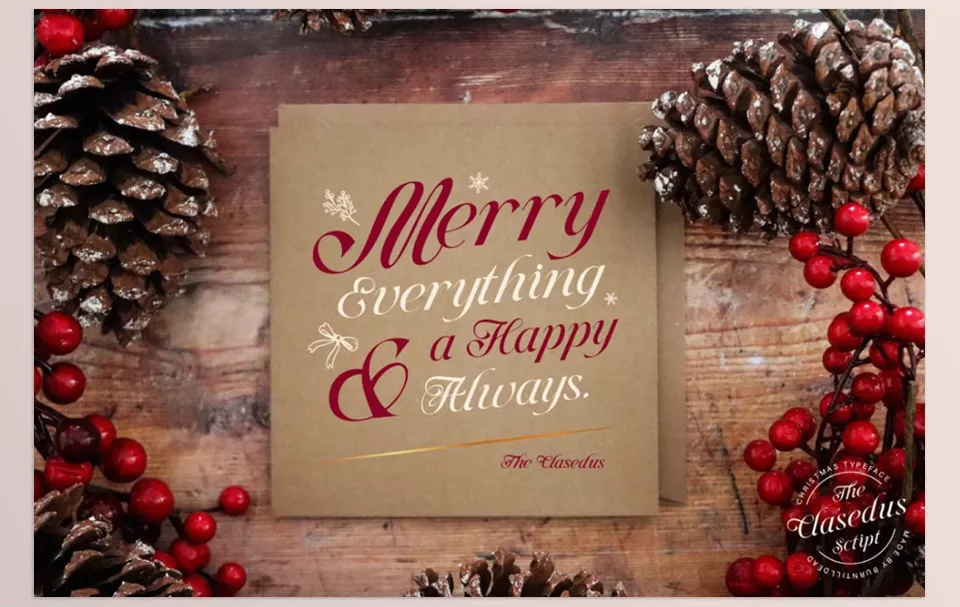 Creative Market - The Clasedus - A beautiful blend of elegance and festive spirit.