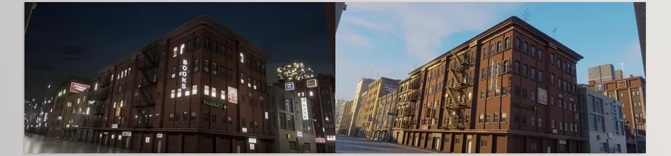 Night And Day Procedural City Buildings - It can be customized by tweaking parameters inside the modifiers tab.