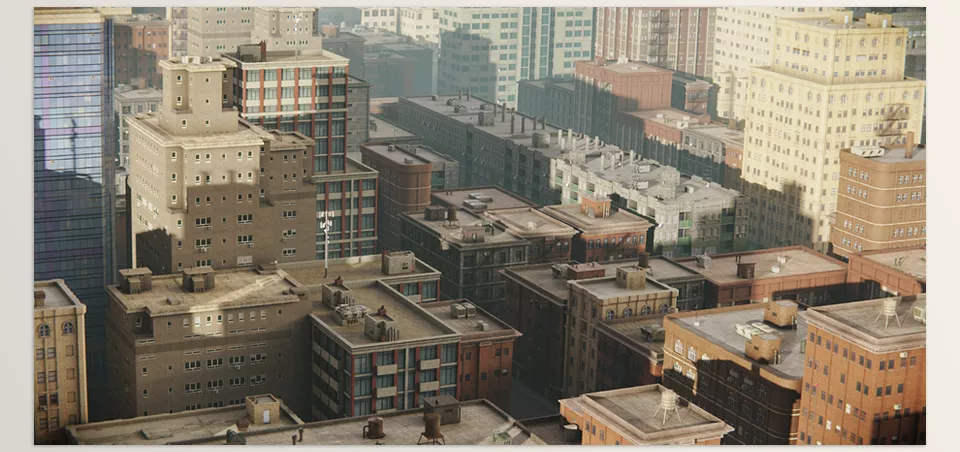 Night And Day Procedural City Buildings - 25 Customizable City Buildings.