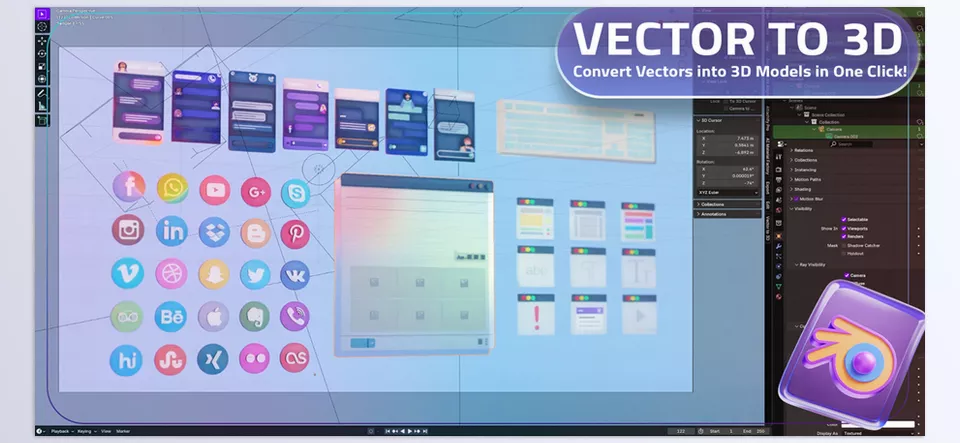 Vector to 3D - Convert SVG to 3D Models