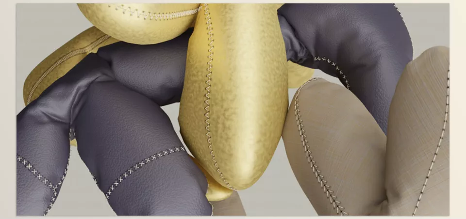 Geometry Nodes Procedural Stitches - Simulate stitches on meshes with surface deformations for realistic results.