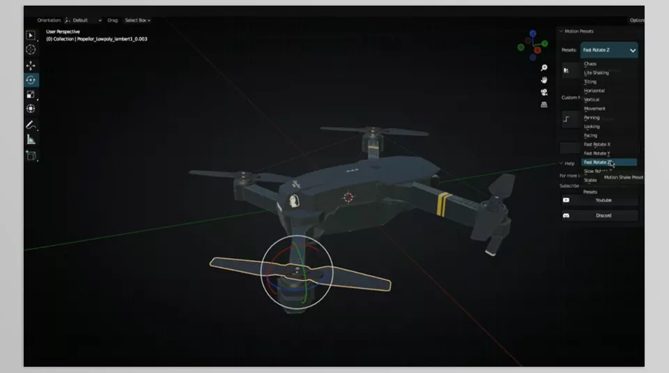 Blender - Motion Shakeit Addon - Bring life to your animations with randomized shakes and noise.