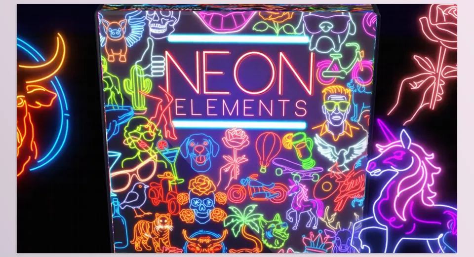 Videohive - 100 Neon Elements V2 - Bright, glowing designs that add a dynamic touch to any creative project.
