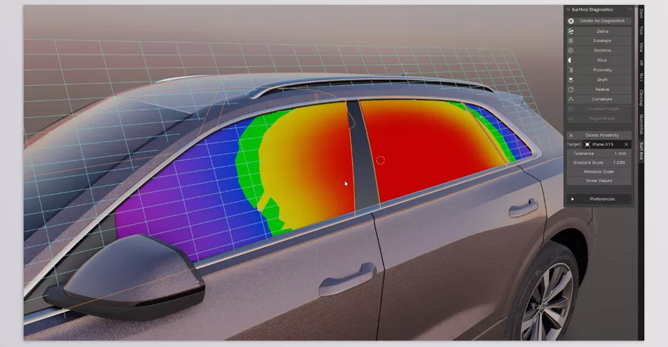 Blender - Surface Diagnostics  - Master the art of technical surfacing with powerful curvature and quality analysis tools.