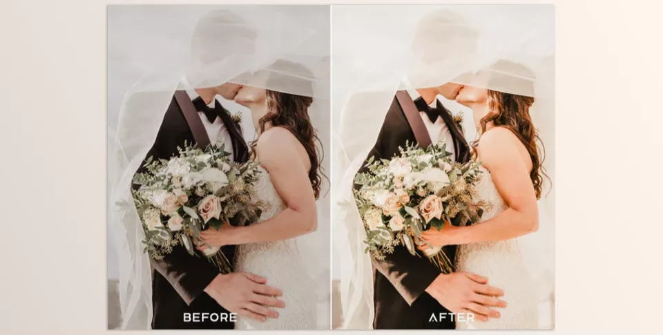 Presets.io - Wedding Preset Collection - Enhance your wedding memories with easy-to-use filters that bring a professional touch to your images and videos, making every moment unforgettable.