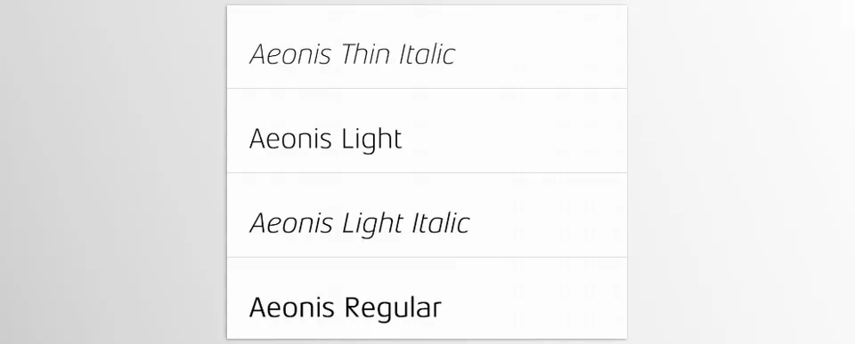 myfonts - Aeonis - Where timeless elegance meets precise modern structure.