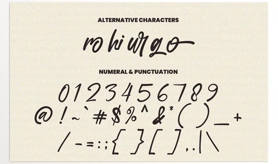 Haguro Shiro Signature Handmade Font - Give your designs a personalized, handcrafted touch with this elegant script font, perfect for logos, stationery, and more.