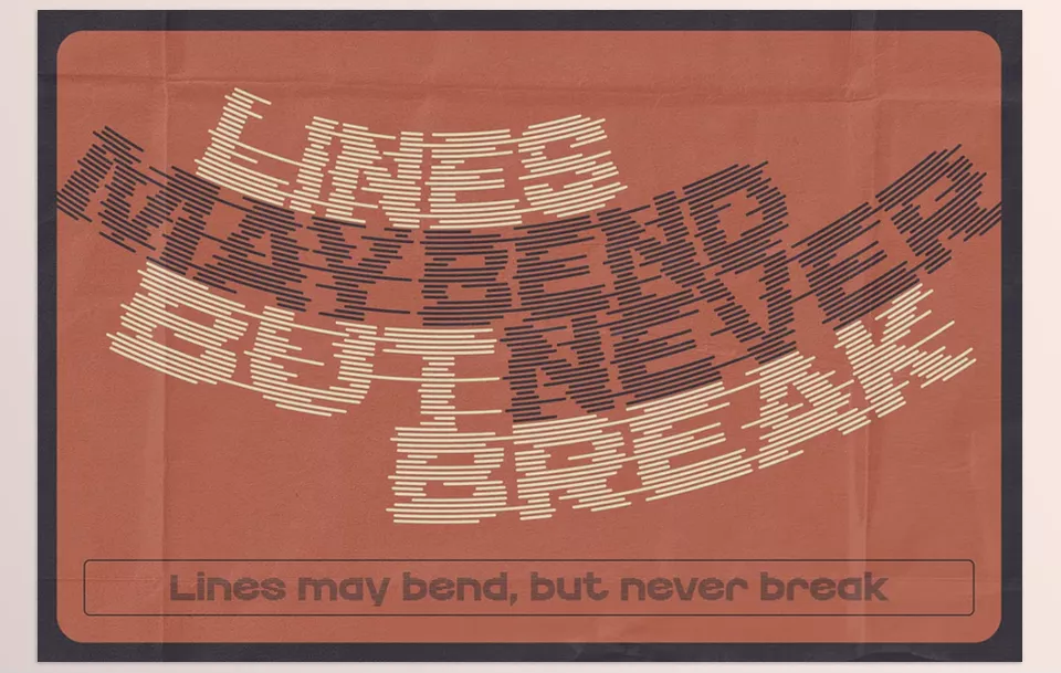 Creative Market - Echo Stripes Variable Font Set - A futuristic typeface that blends clean lines with an edgy glitch effect, perfect for bold designs.