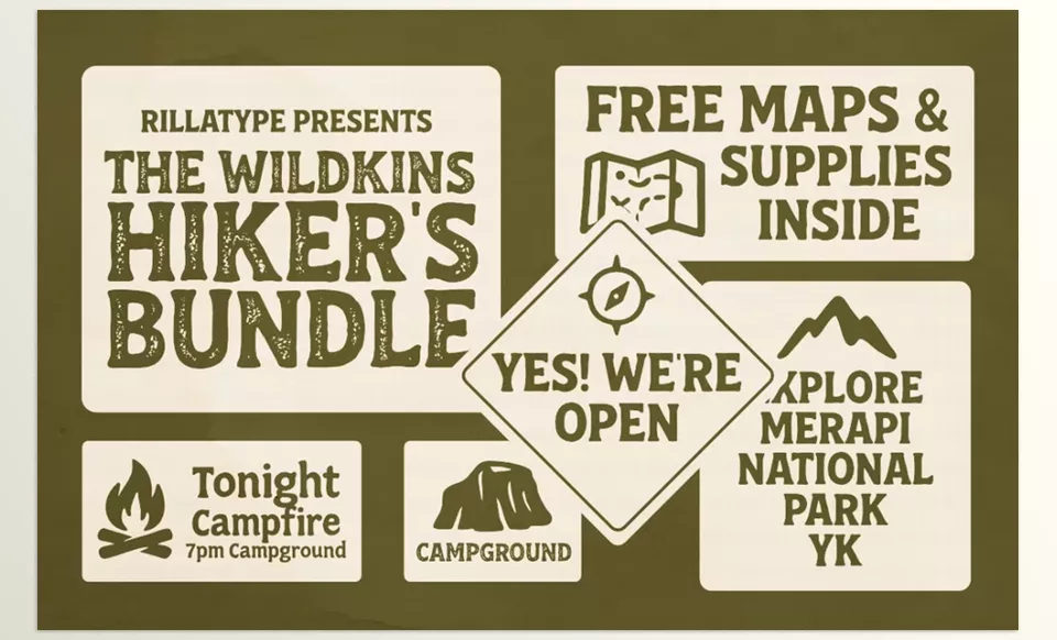 Wildkins Hiker's Bundle - Adventure begins with every letter — craft bold, outdoorsy designs with a playful spirit.