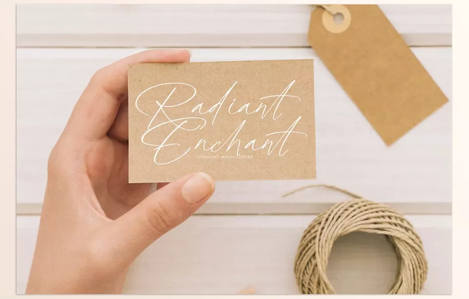 Radiance Berlines Script Font - Perfect for fiberglass branding and stylish product packaging.