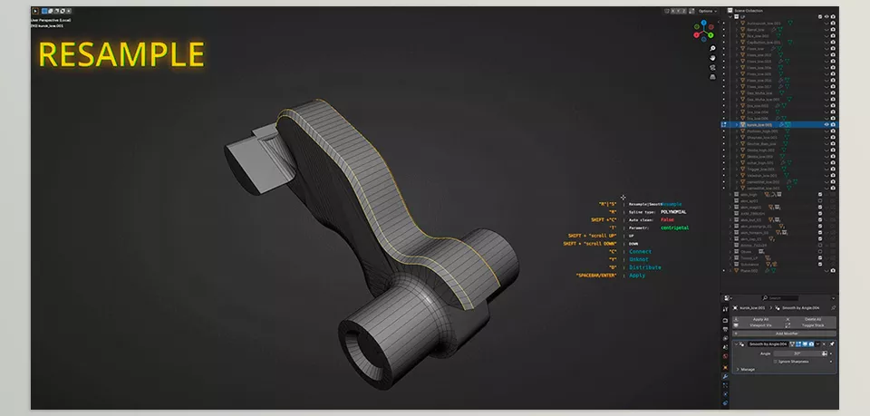 Resample Mesh - Transform your mesh geometry with precision using advanced interpolation methods for smoother transitions and optimized topology.