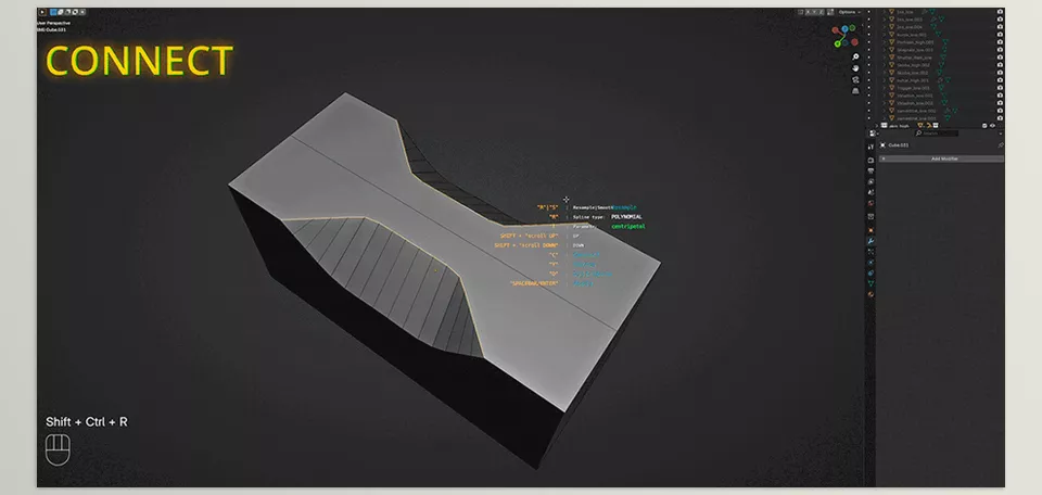 Resample Mesh - Effortlessly streamline your workflow with powerful tools for mesh optimization, edge loop connection, and geometry reshaping.